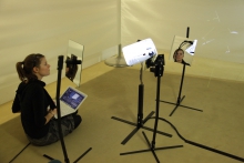 Photo: John Fass / transmediale CC BY SA 4.0 Picture of "RE:", installation by Carolien Teunisse and Bram Snijders