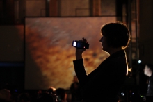 Audience at "Liquid State Machine", transmediale 2012 in/compatible.