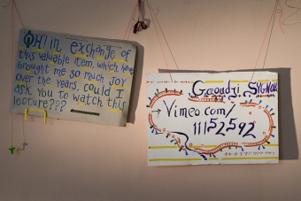 Impression of "MORT AUX VACHES EKSTRA EXTRA – THE GIVE AWAY!" by Goodiepal, transmediale 2012 in/compatible