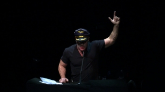 Jordan Crandall, Unmanned, 2013, performance still.  