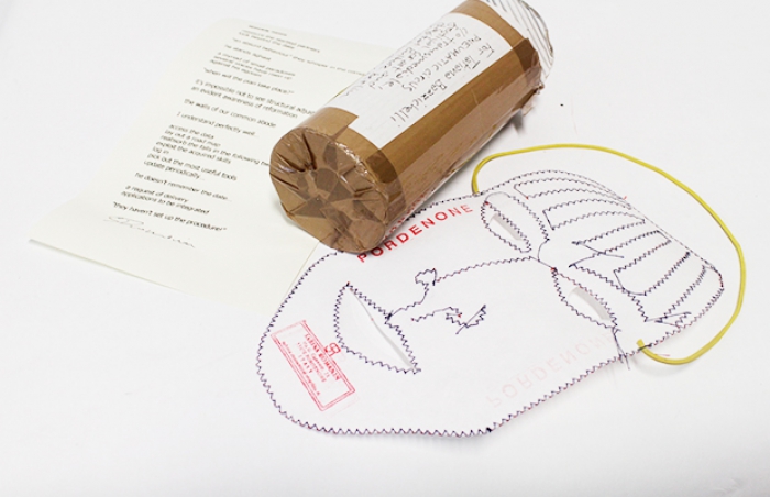 self-portrait masque + poem by Sabina Romanin