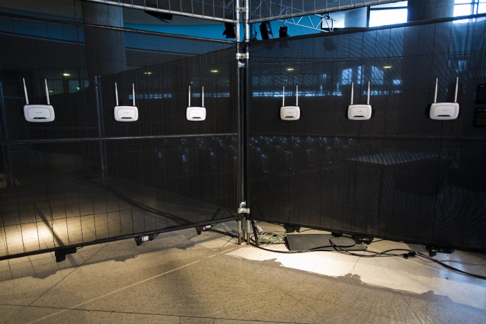 Picture of "Offline Art", installation by Aram Bartholl