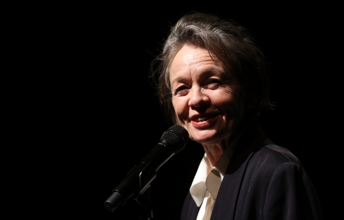 Laurie Anderson performing "The Language of the Future" at transmediale 2017 ever elusive